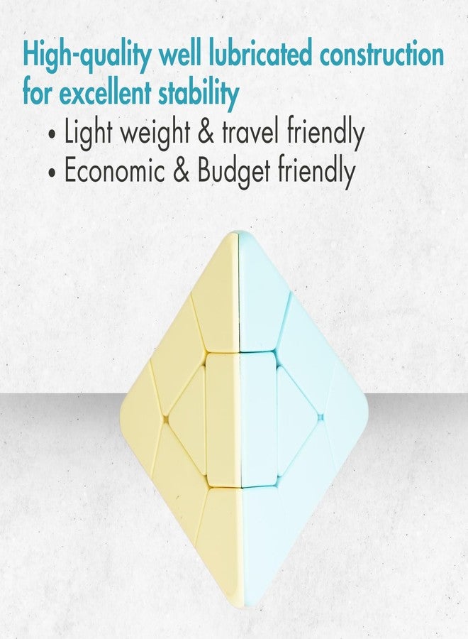 aCADZO Triangle Pyraminx Speed Cube Magic Cube Puzzle Quick Tour Stickerless Soft Durable Educational Learning Puzzle Toy for Children and Adults (Piramide, Pastel) - Image 4